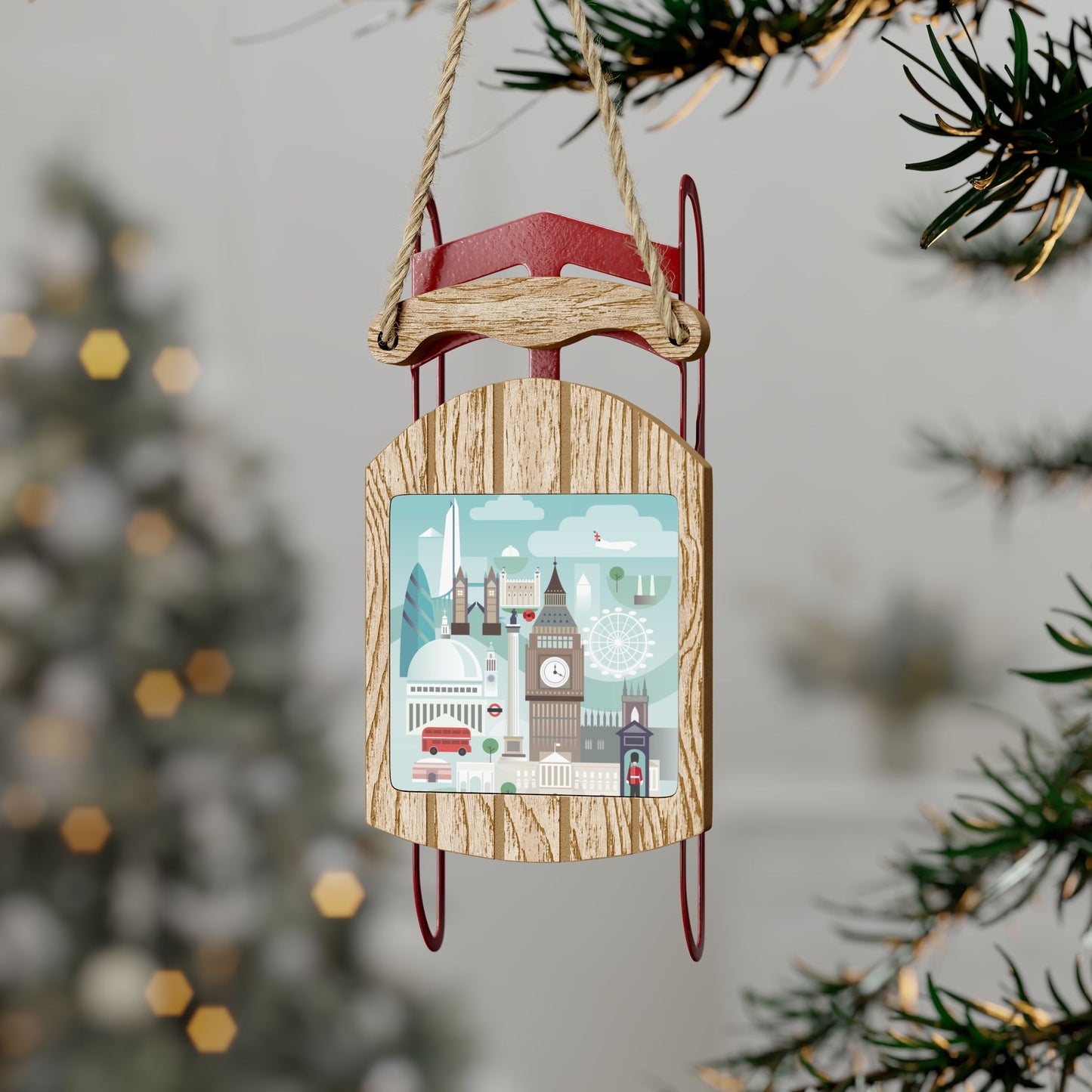 London Sled Ornament