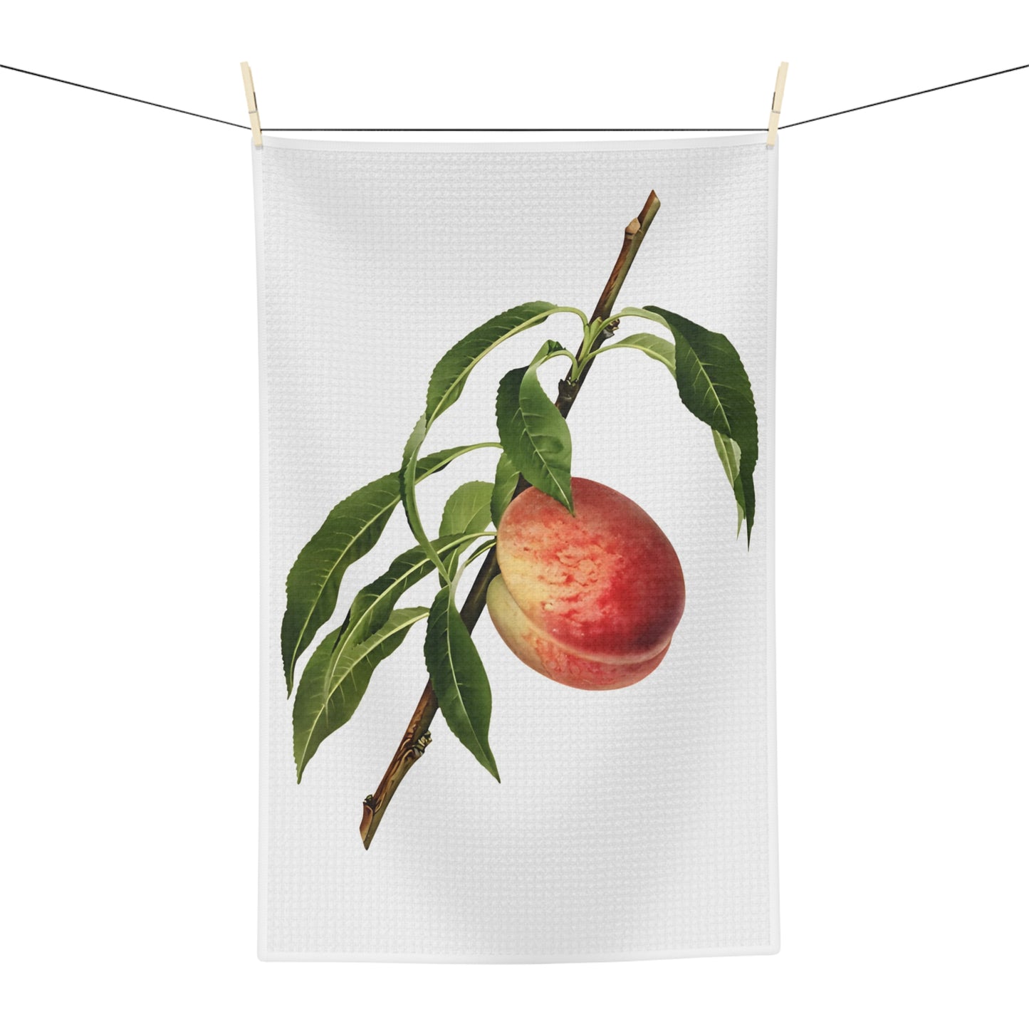 Peach Vintage Botanical Microfiber Tea Towel