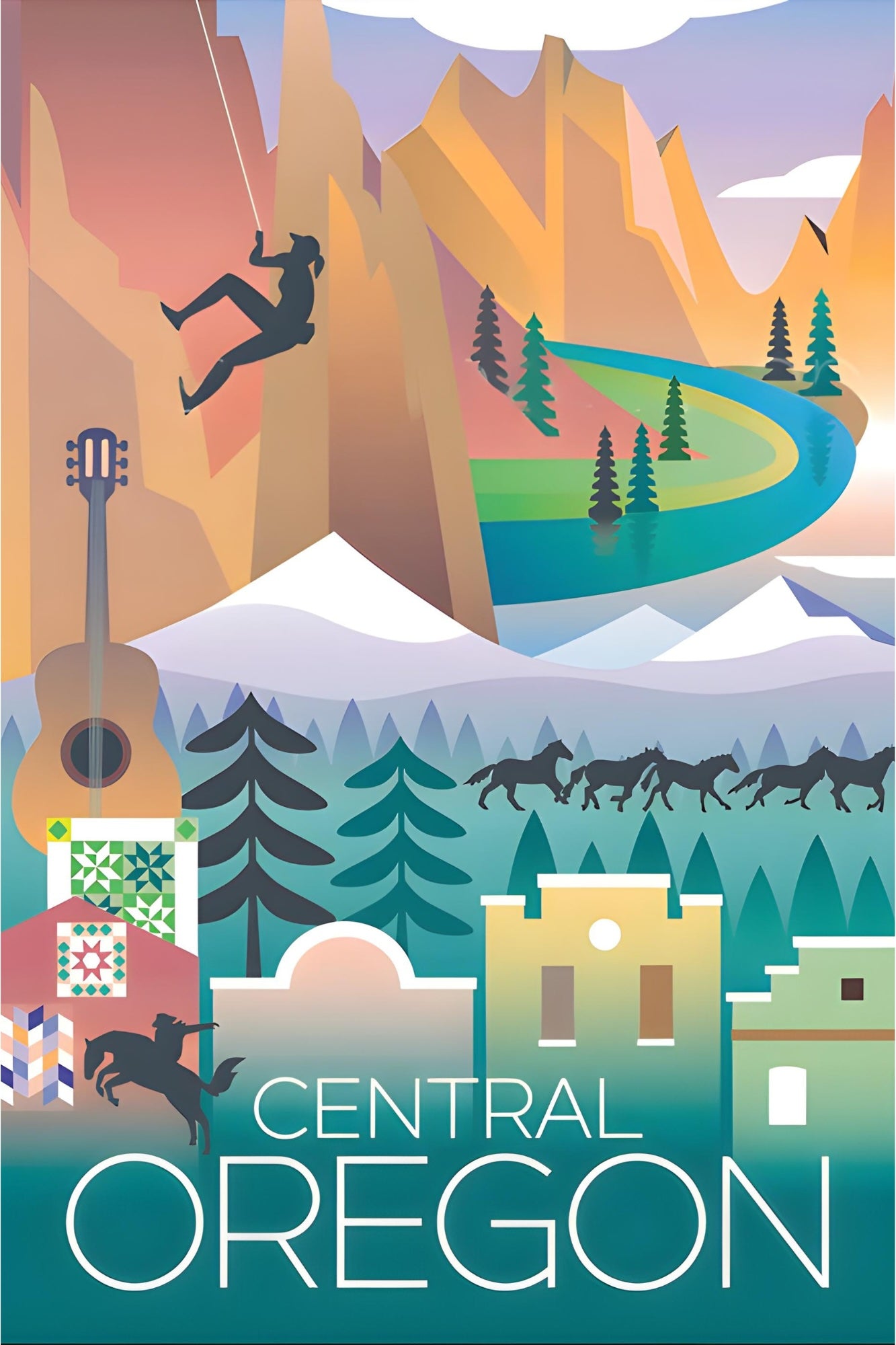 Oregon Central Print