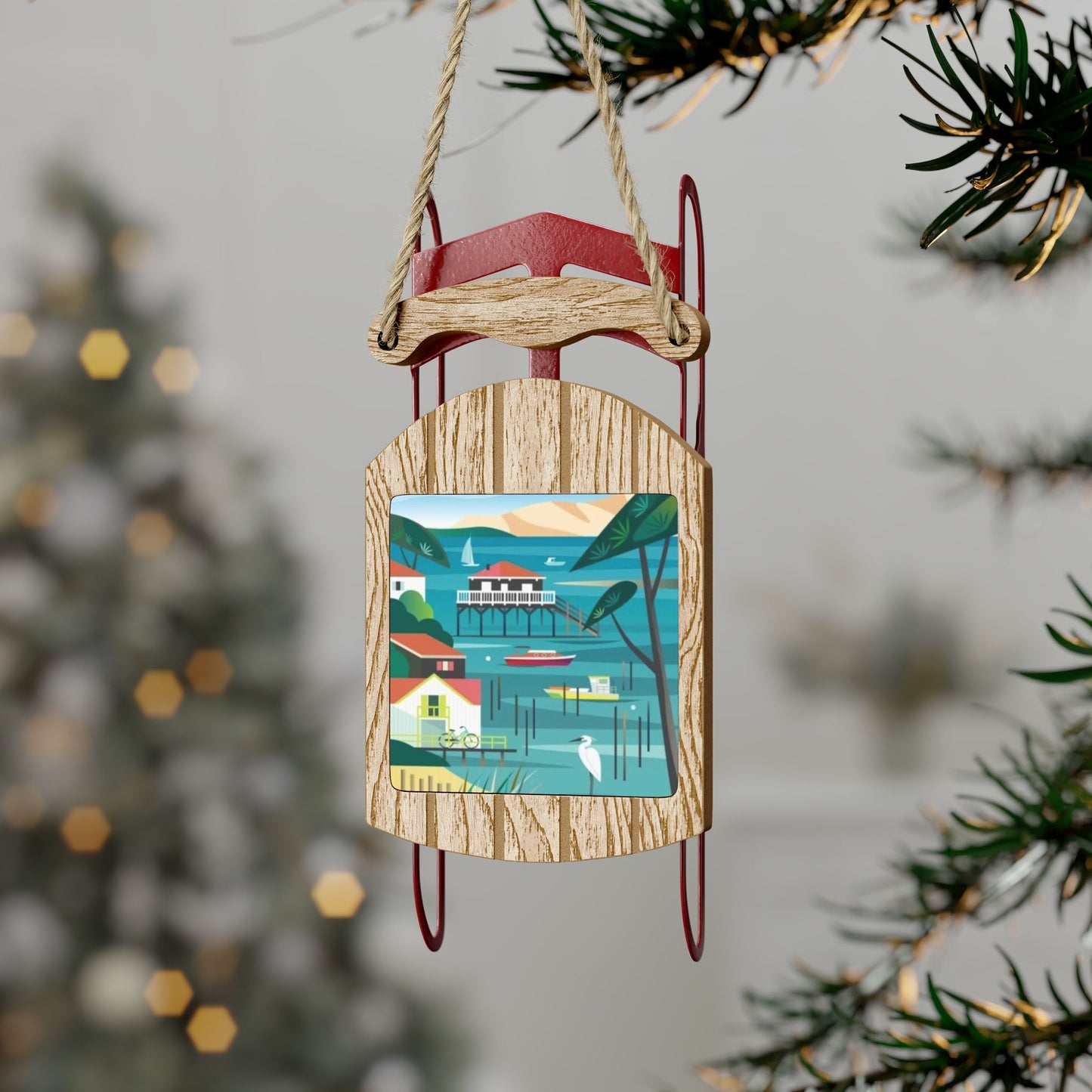 Bassin d'Arcachon Sled Ornament