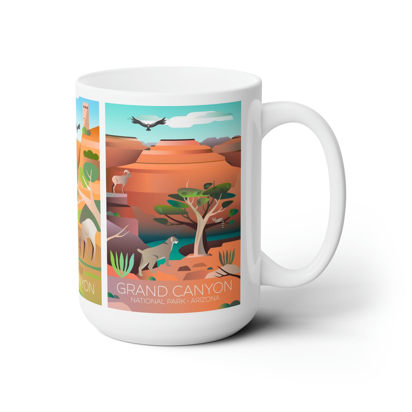 Tasse en céramique à 3 images du parc national du Grand Canyon 11oz ou 15oz