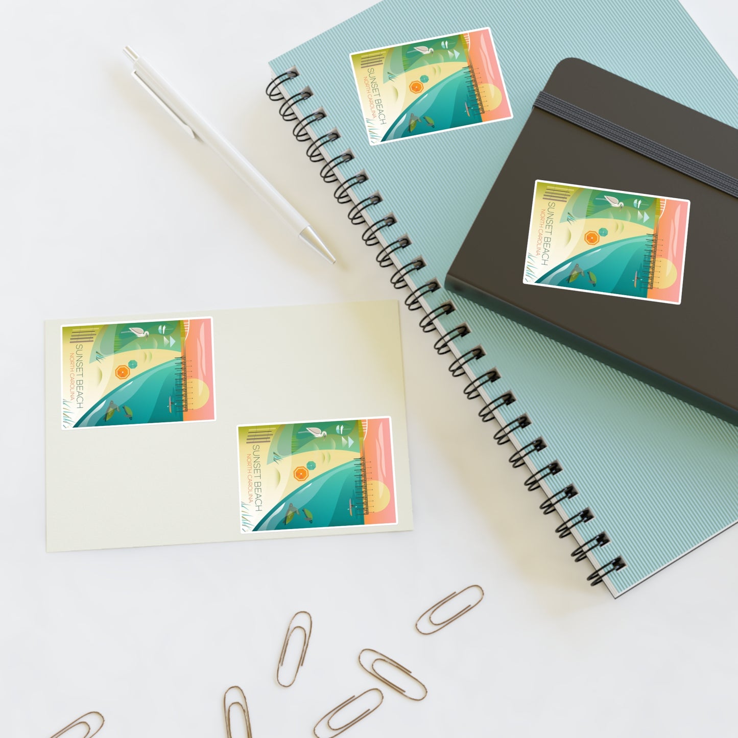 Sunset Beach, North Carolina Sticker Sheet