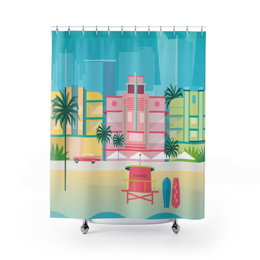 Miami Beach Shower Curtain