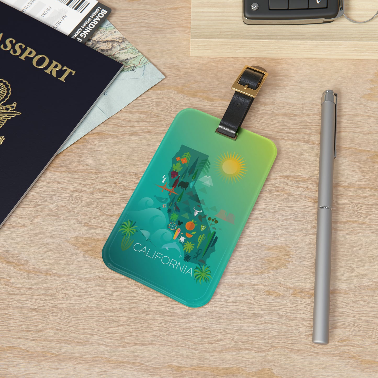 California Luggage Tag