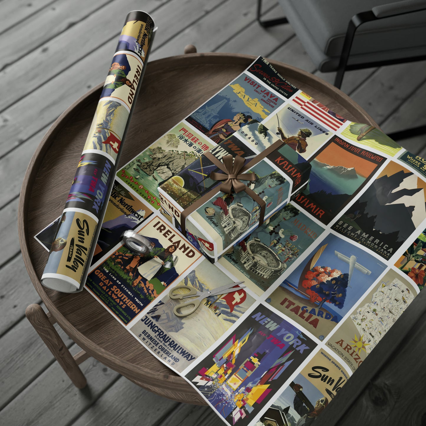 World Wrapping Paper - Vintage Travel Posters - 5