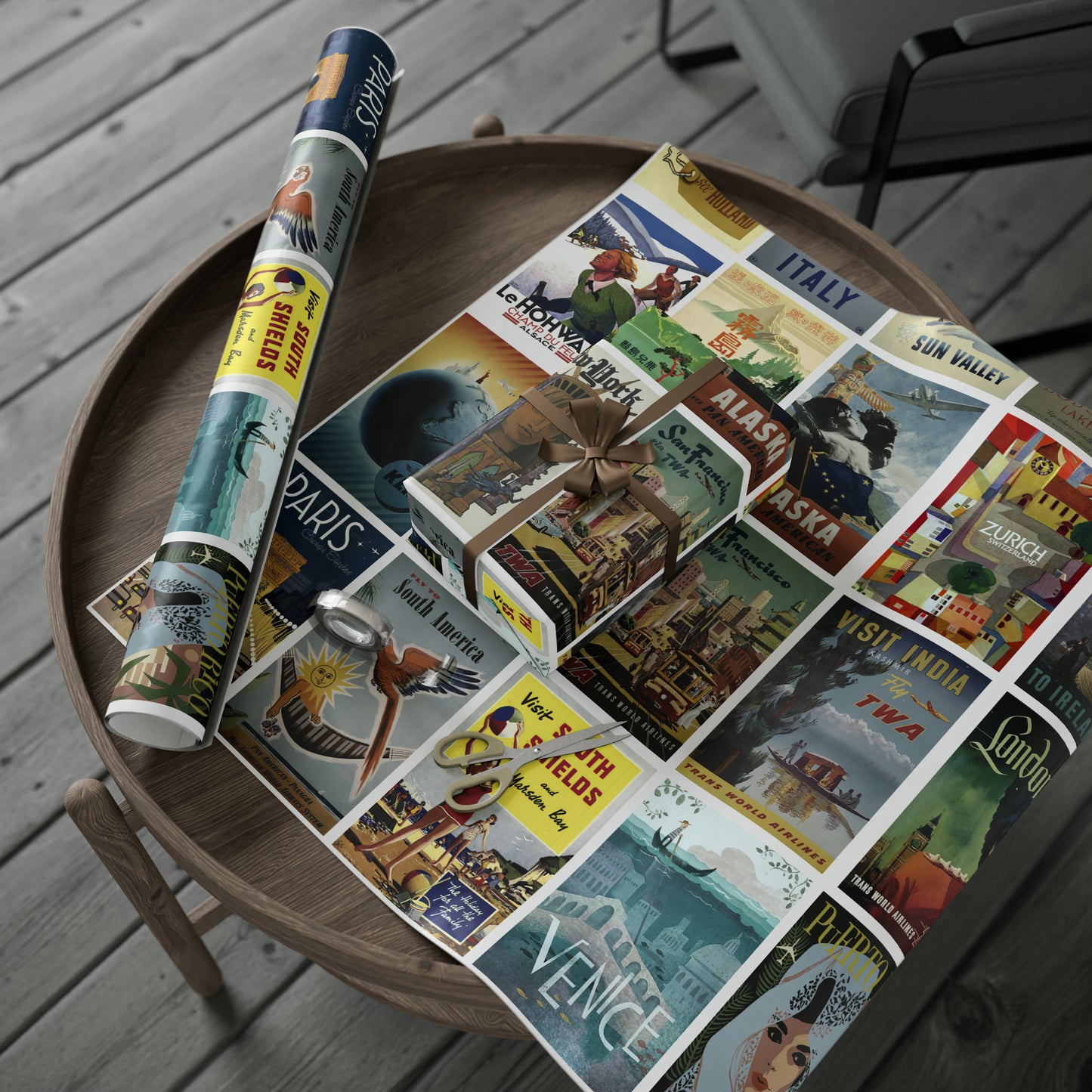 World Wrapping Paper - Vintage Travel Posters - 6