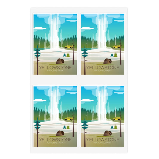 Yellowstone National Park Old Faithful Sticker Sheet