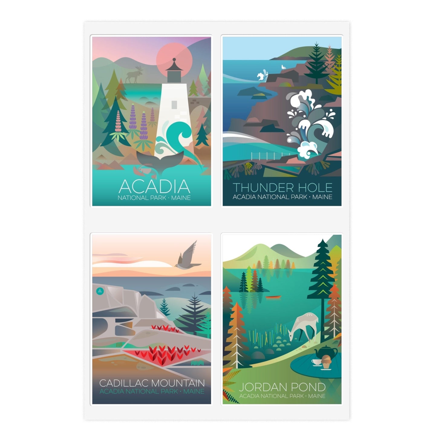 Acadia National Park Assortment Sticker Sheet