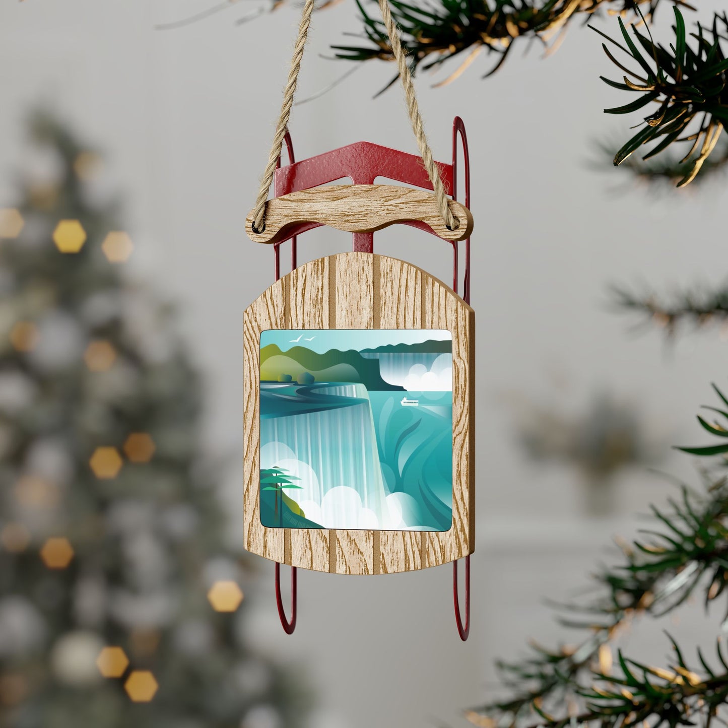 Niagara Falls Sled Ornament