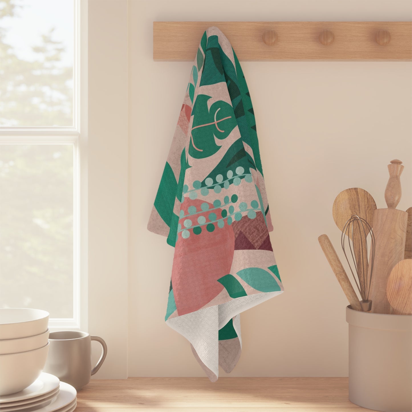 Dusky Garden Microfiber Tea Towel