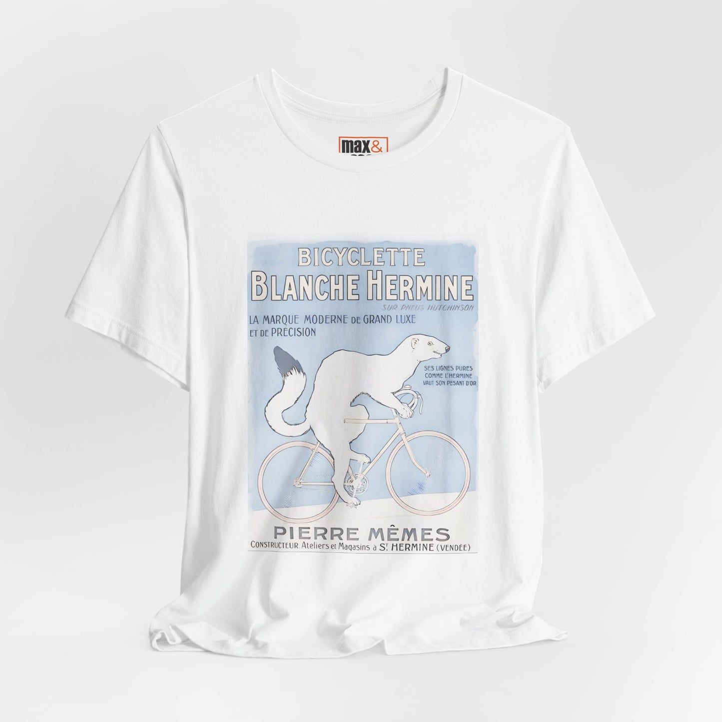 Bicyclette Blanche Hermine Vintage Graphic Tee