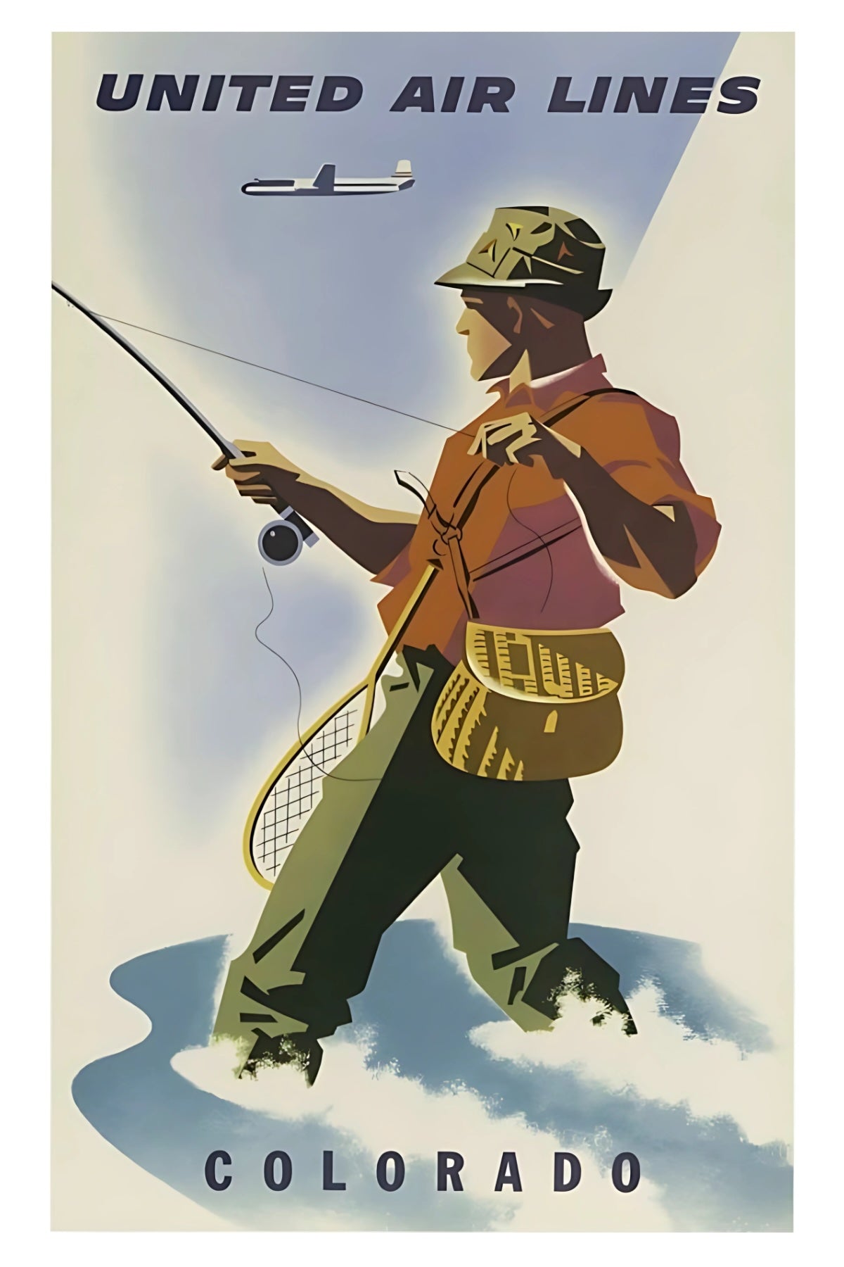 Colorado United Air Lines Postal Card