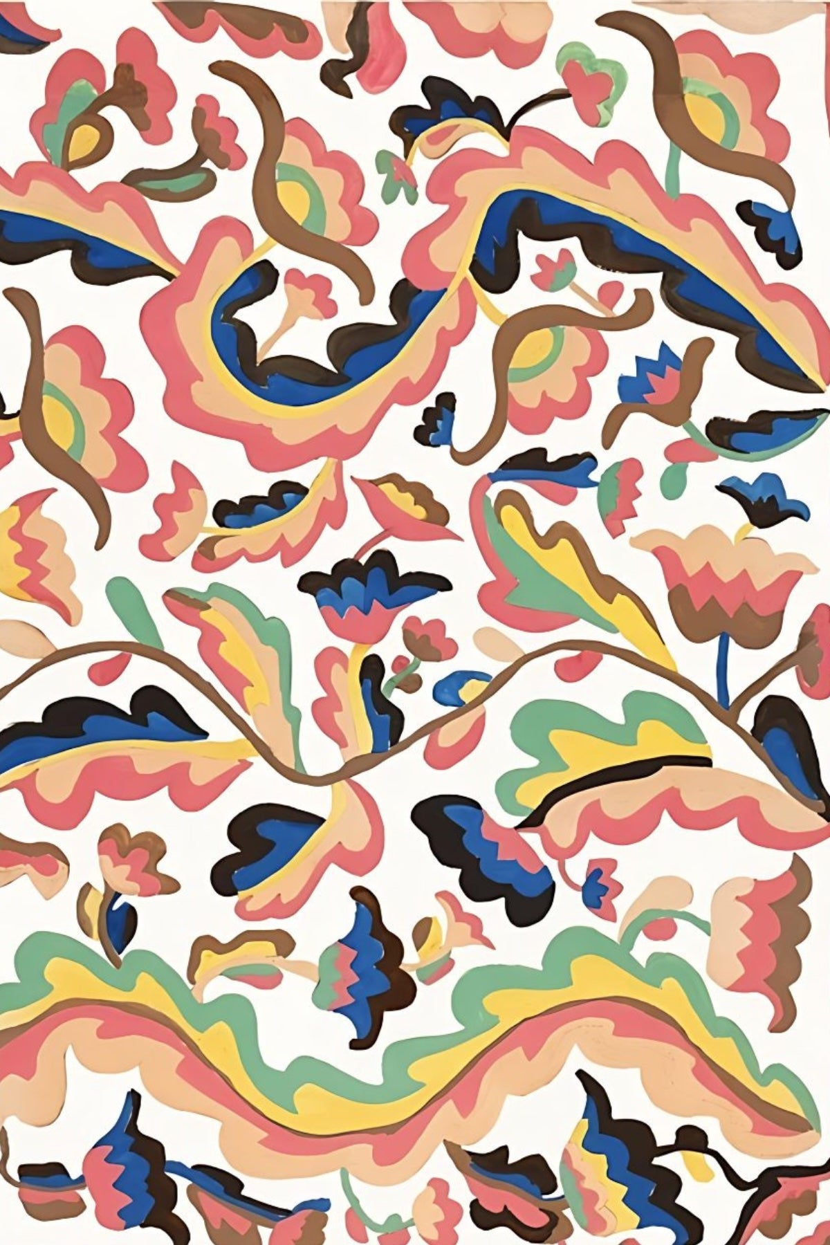 Fabric Print Postal Card