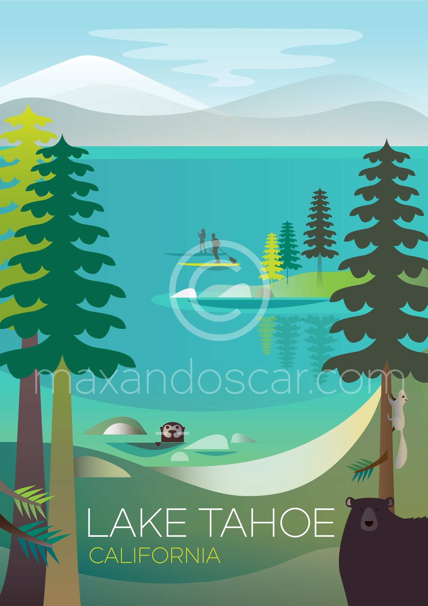 Lake Tahoe Postcard
