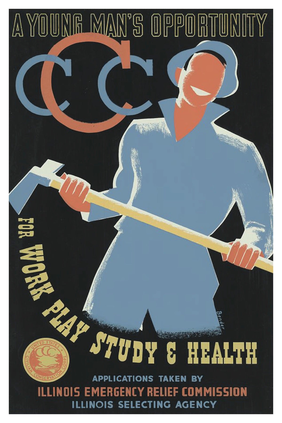 A Young Man's Opportunity WPA Postal Card