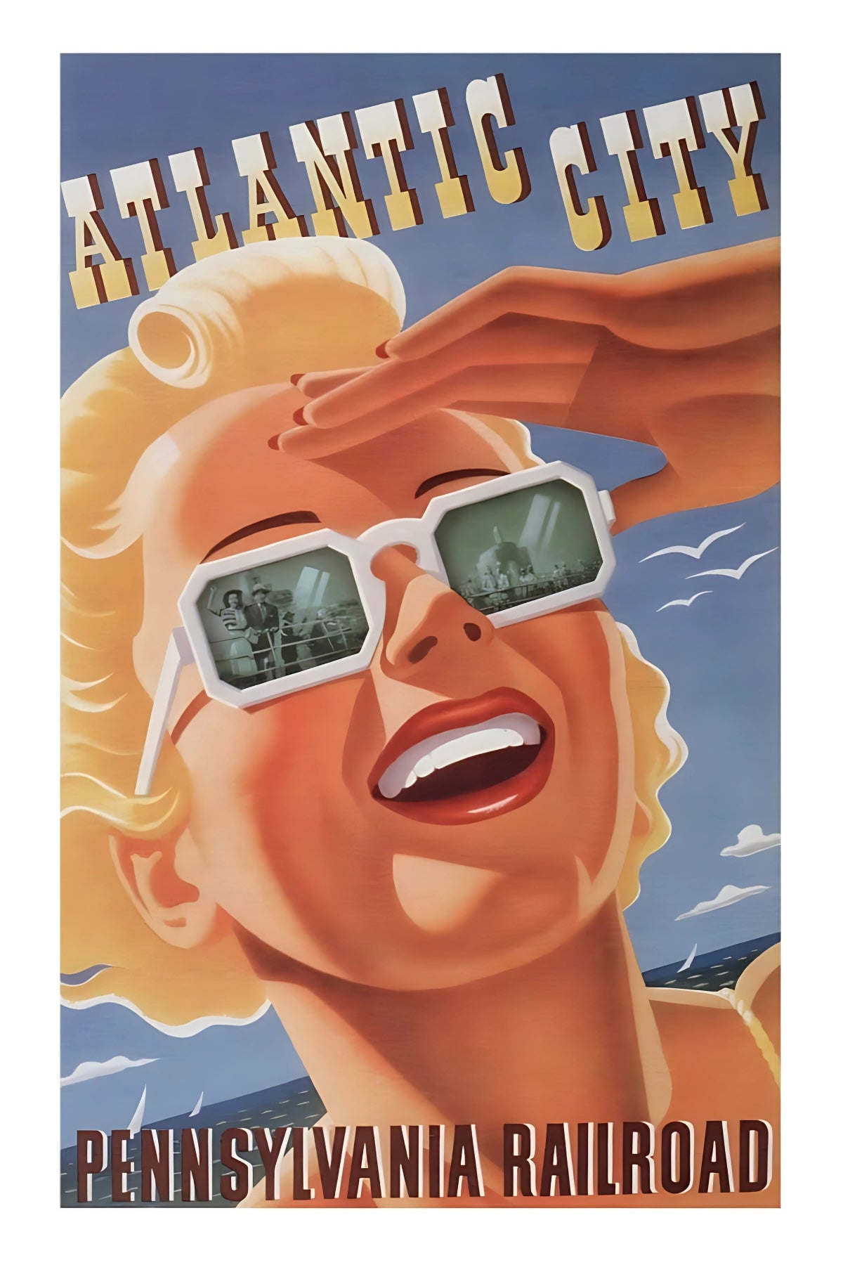 Atlantic City Pennsylvania Railroad Postal Card