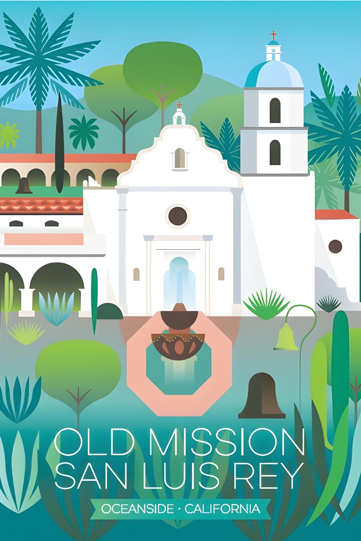 Old Mission San Luis Rey Postcard