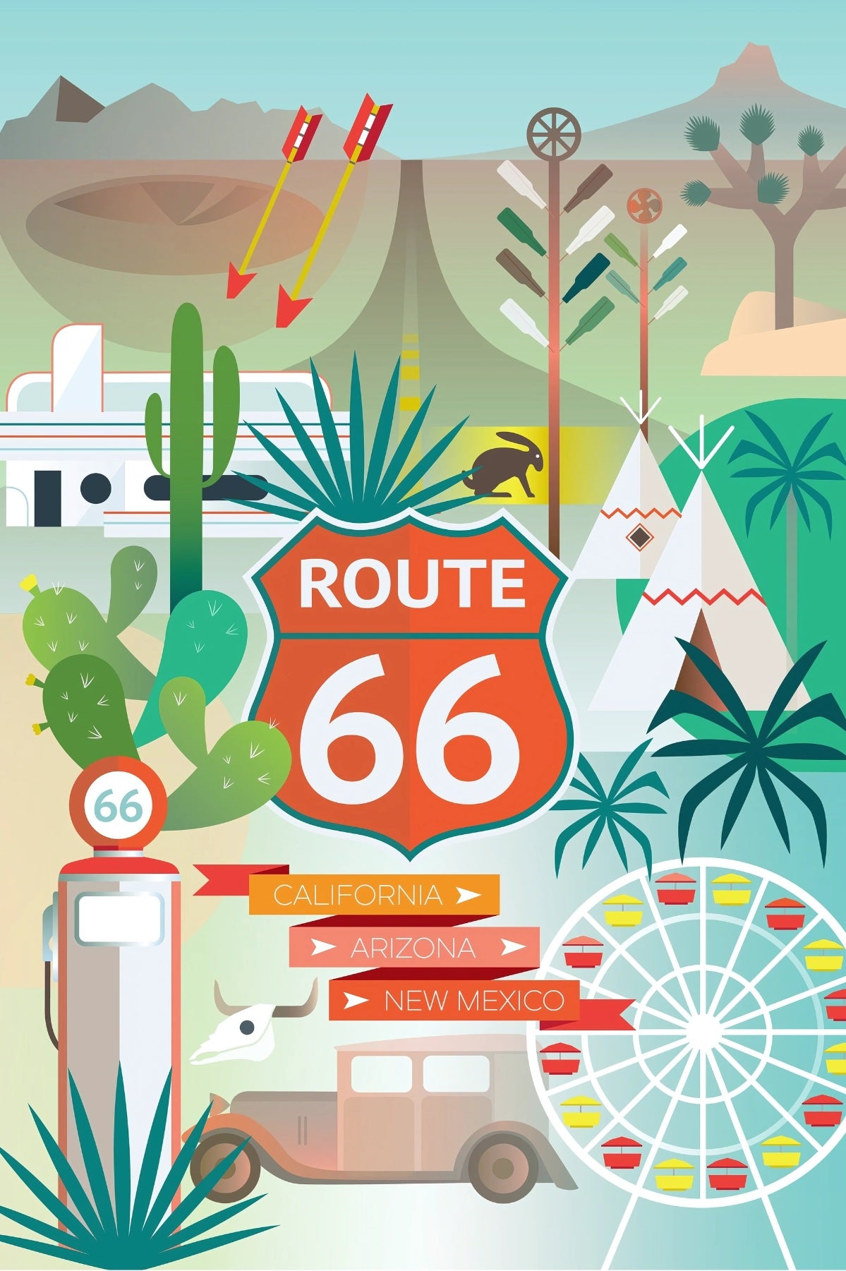 LTP - Route 66 Postcard