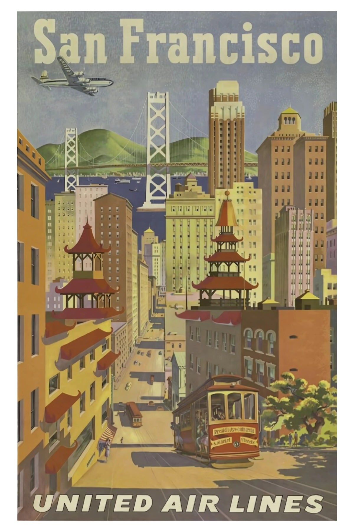 San Francisco United Air Lines Postal Card