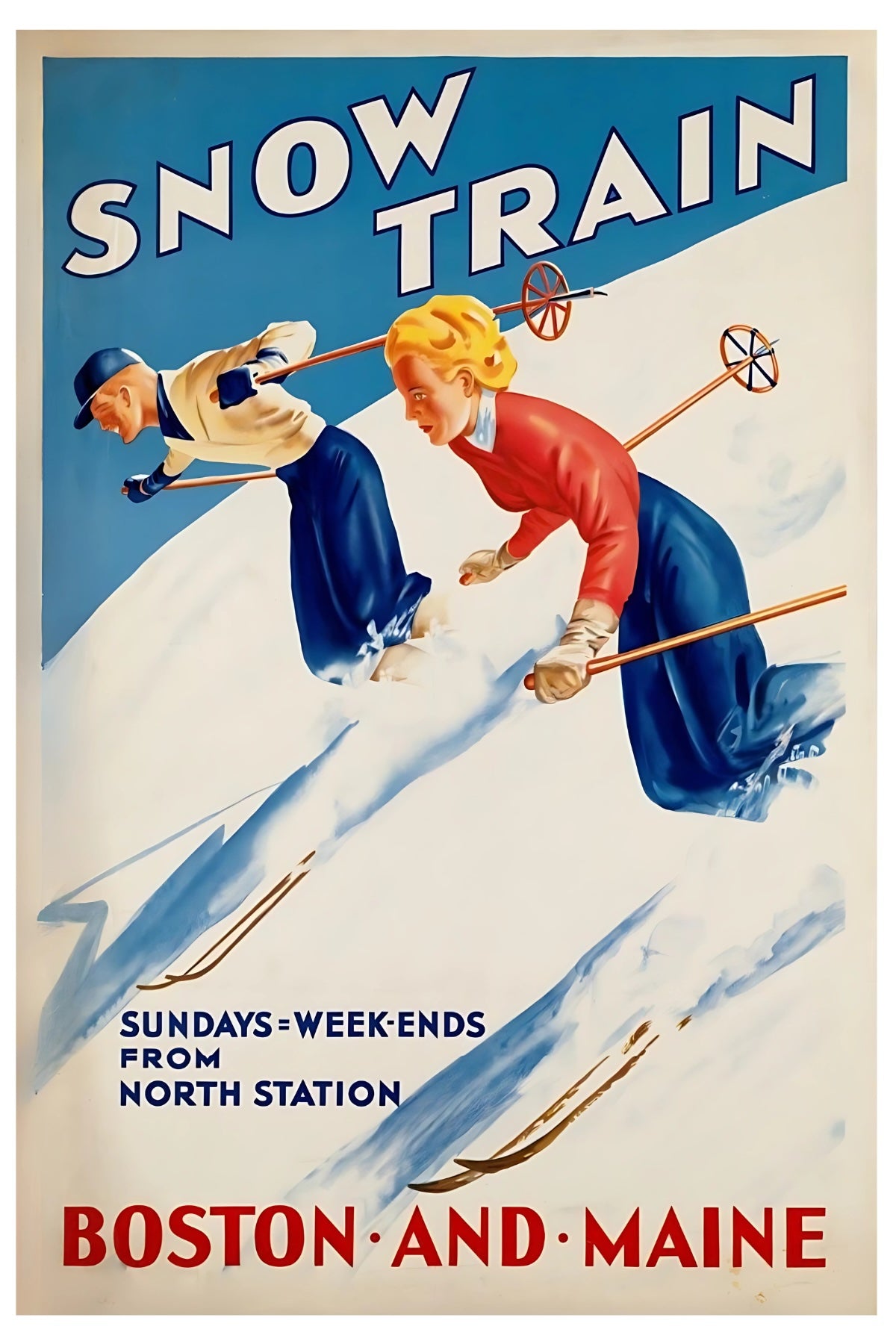 Snow Train Postal Card