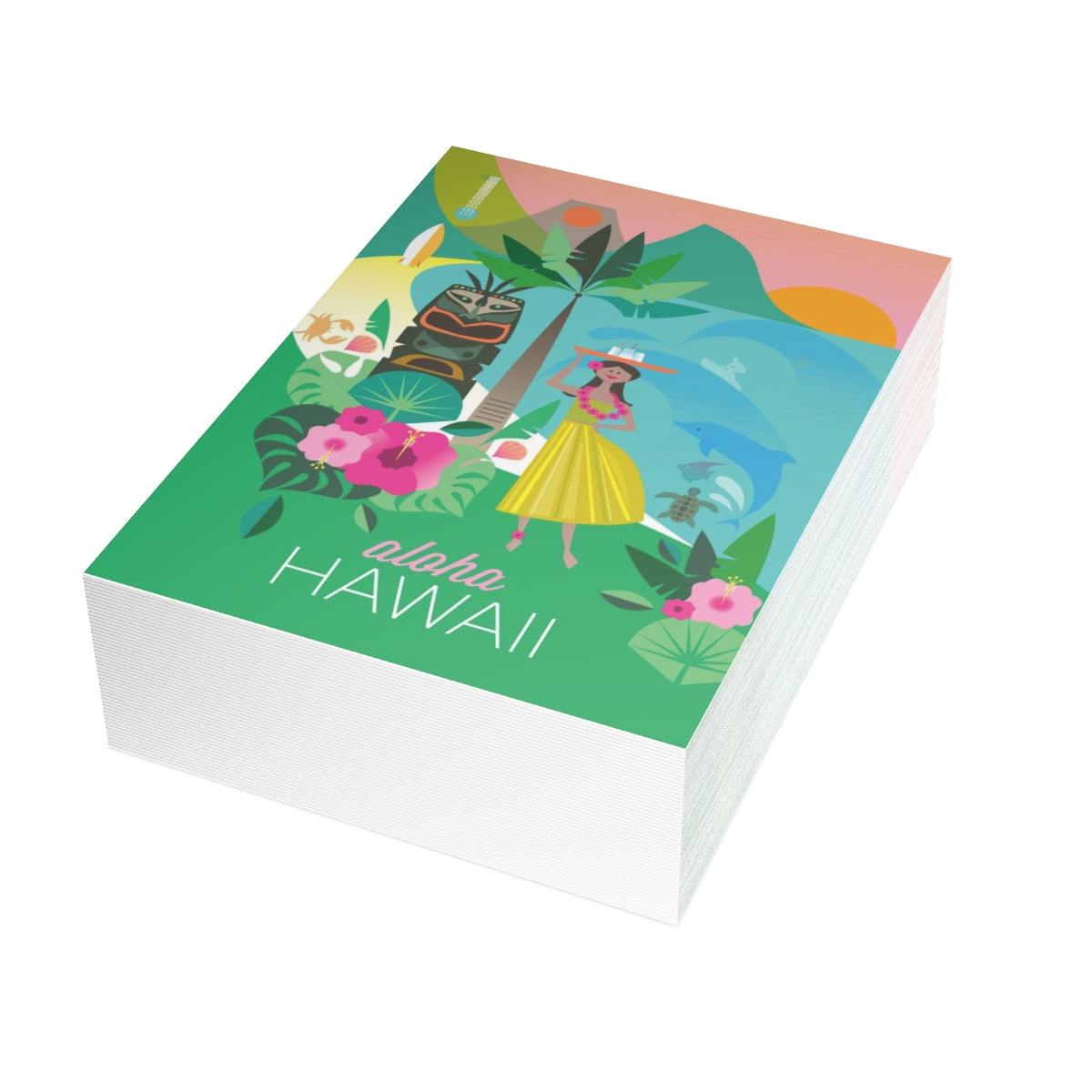 Hawaii Folded Matte Notecards + Envelopes (10pcs)