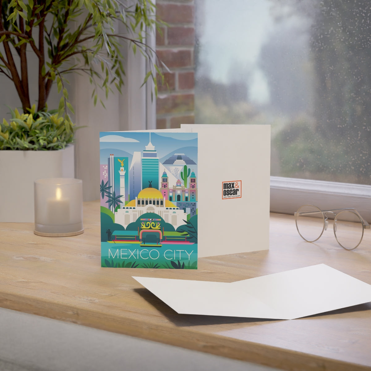 Mexico City Folded Matte Notecards + Envelopes (10pcs)