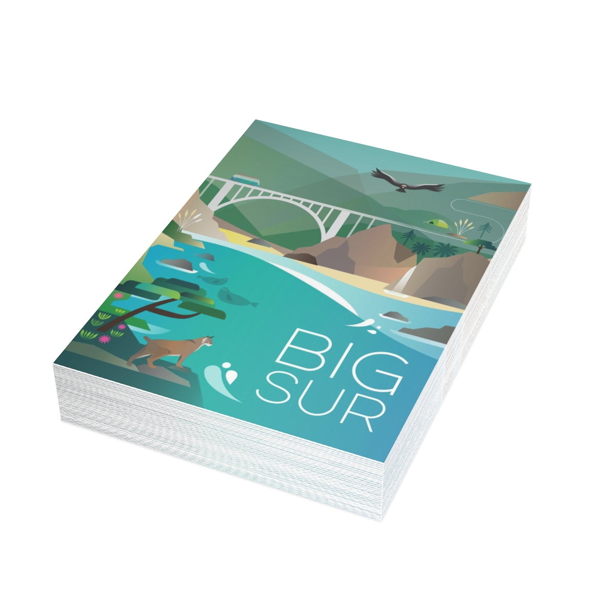 Big Sur Folded Matte Notecards + Envelopes (10pcs)