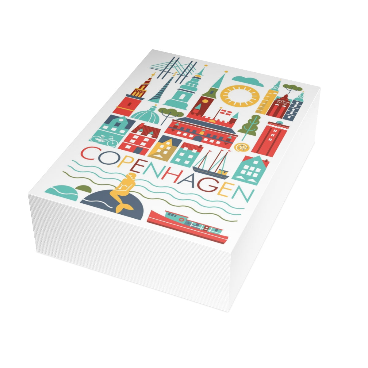 Copenhagen Scandi Folded Matte Notecards + Envelopes (10pcs)