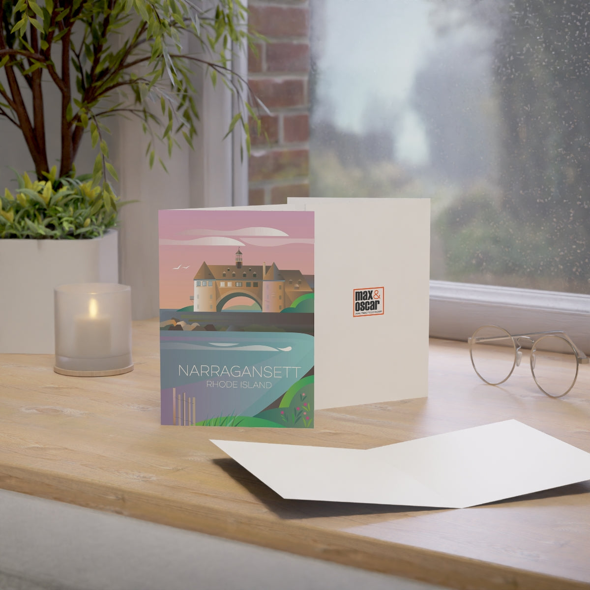 Narragansett Folded Matte Notecards + Envelopes (10pcs)