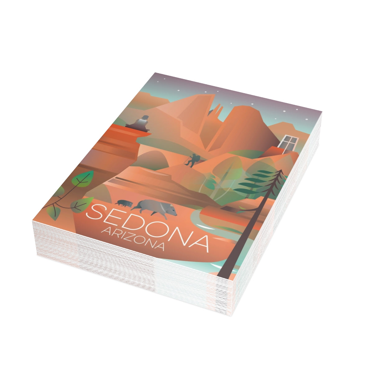 Sedona Folded Matte Notecards + Envelopes (10pcs)