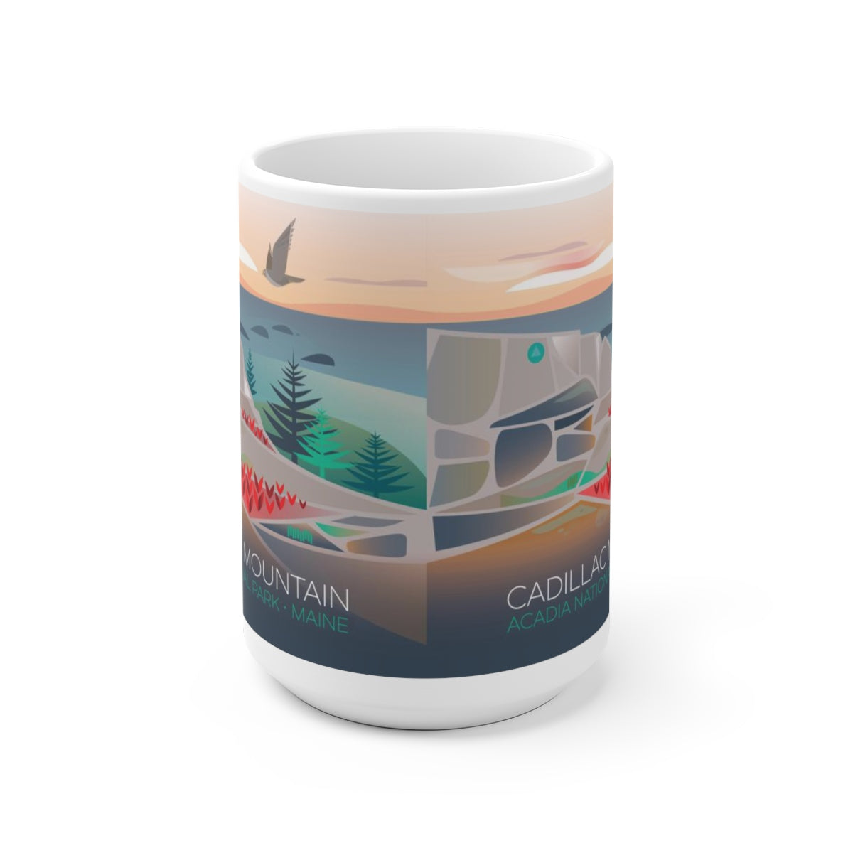 ACADIA NATIONAL PARK, CADILLAC MOUNTAIN 11 OZ OR 15 OZ CERAMIC MUG