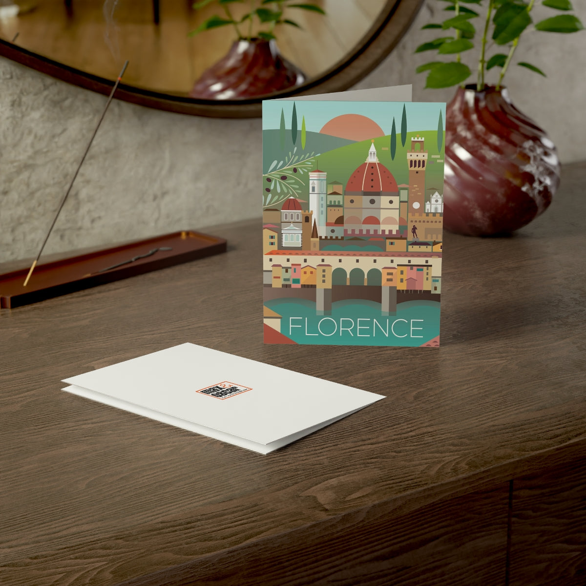 Florence Folded Matte Notecards + Envelopes (10pcs)
