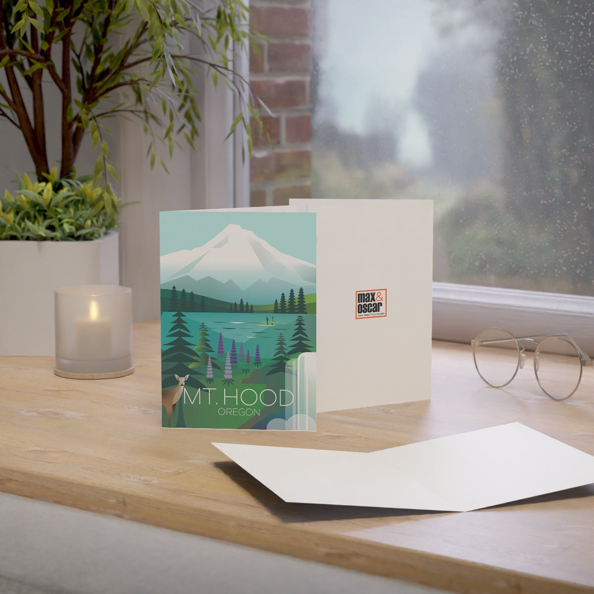 Mount Hood Folded Matte Notecards + Envelopes (10pcs)