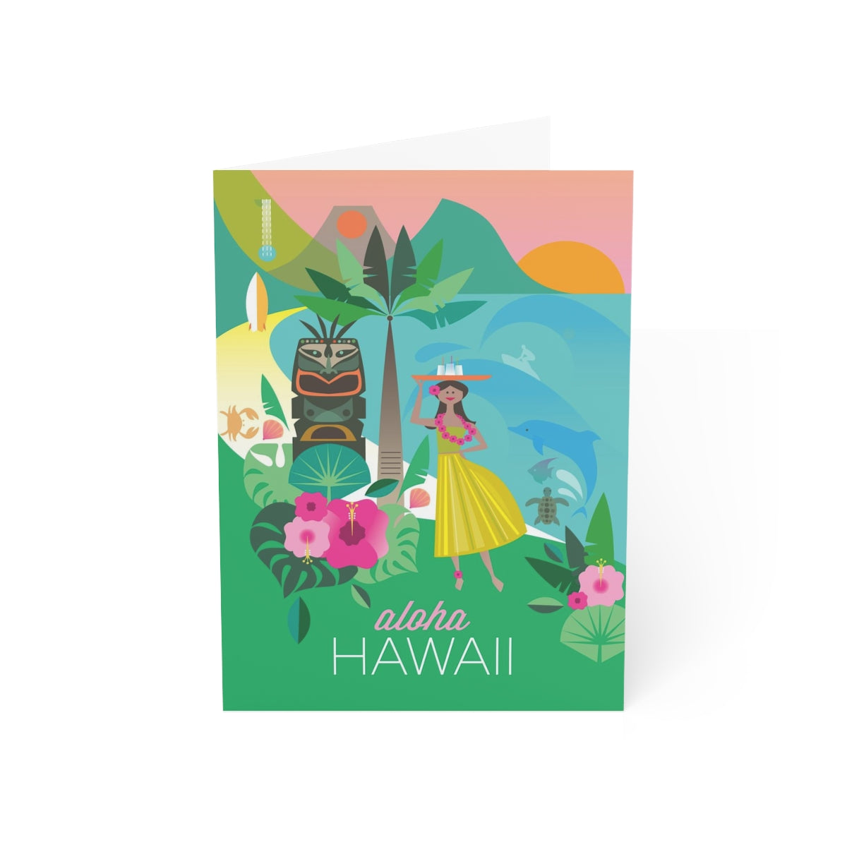 Hawaii Folded Matte Notecards + Envelopes (10pcs)