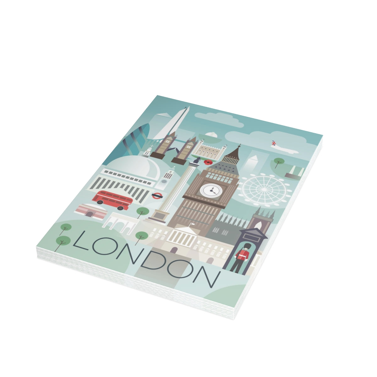 London Folded Matte Notecards + Envelopes (10pcs)