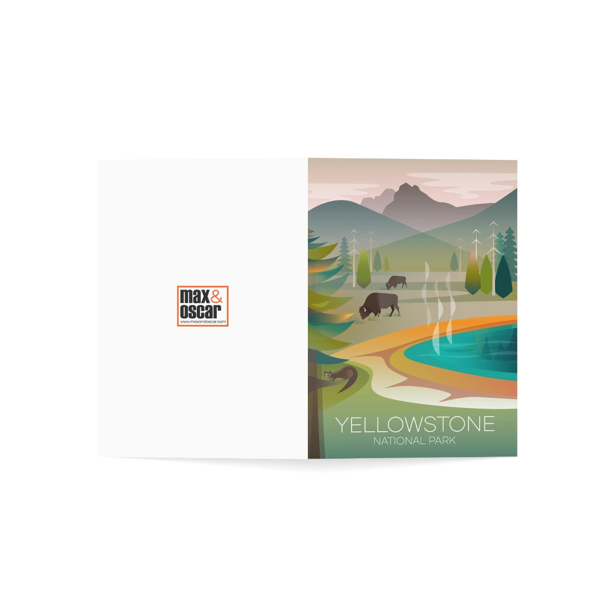 Yellowstone National Park, Grand Prismatic Folded Matte Notecards + Envelopes (10pcs)