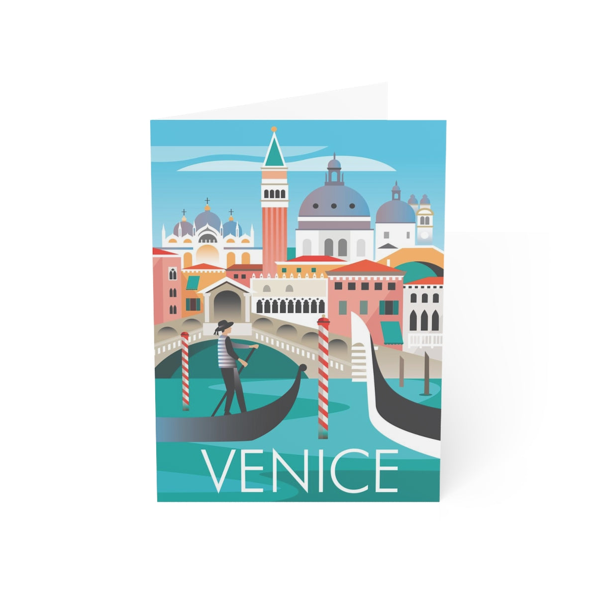 Venice Folded Matte Notecards + Envelopes (10pcs)