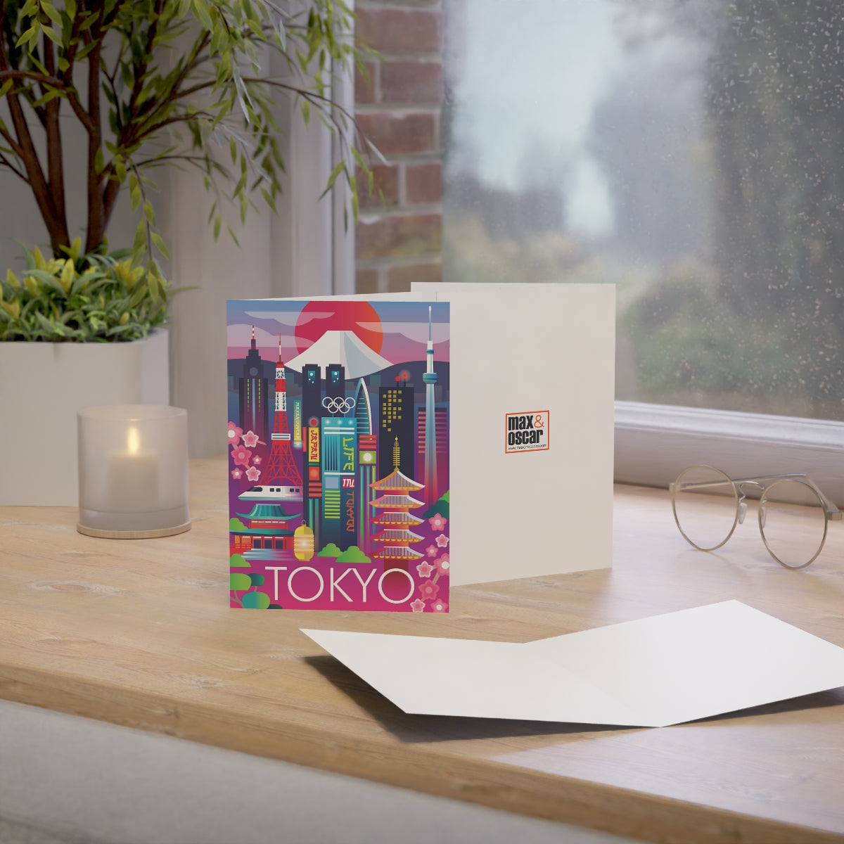 Tokyo Folded Matte Notecards + Envelopes (10pcs)