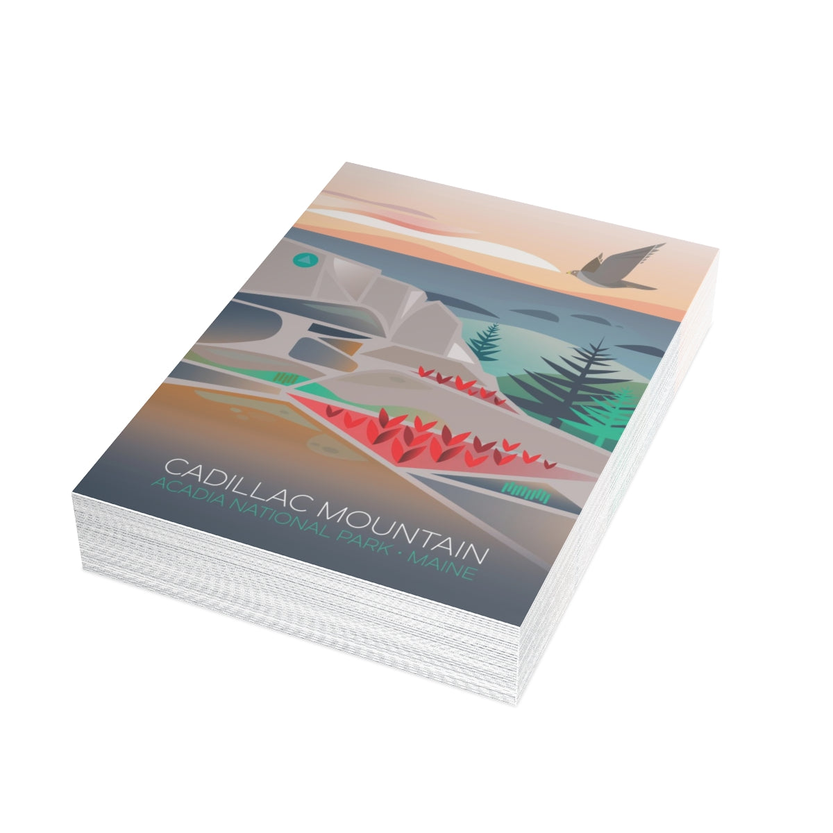 Acadia National Park, Cadillac Mountain Folded Matte Notecards + Envelopes (10pcs)
