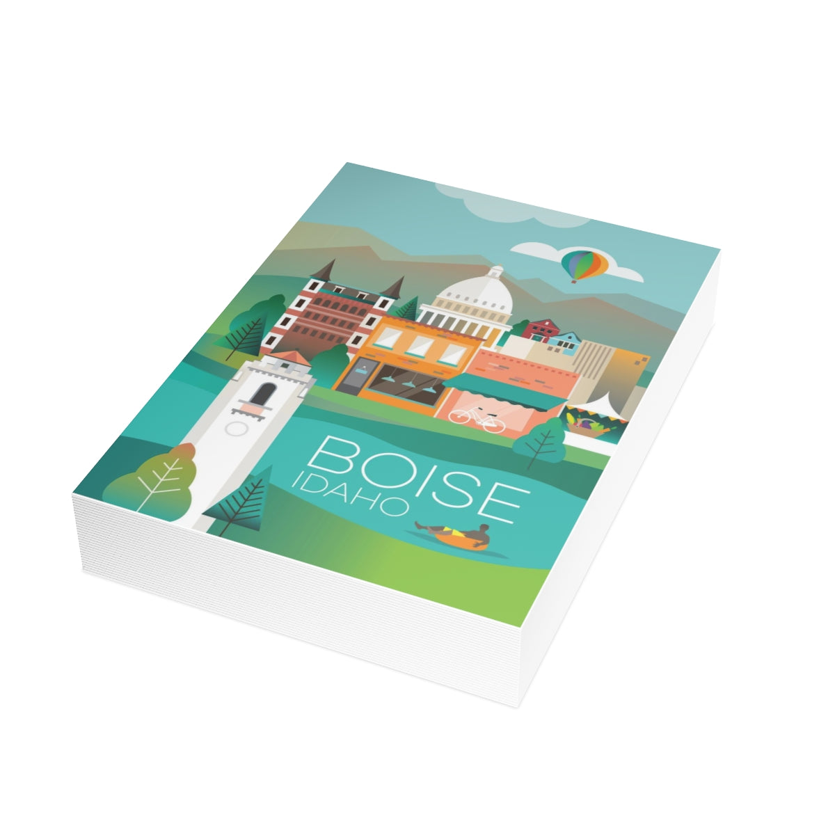Boise Folded Matte Notecards + Envelopes (10pcs)