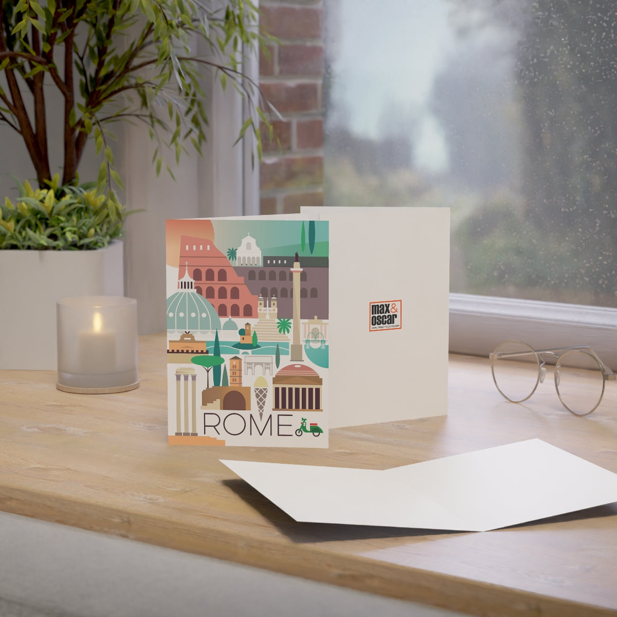 Rome Folded Matte Notecards + Envelopes (10pcs)