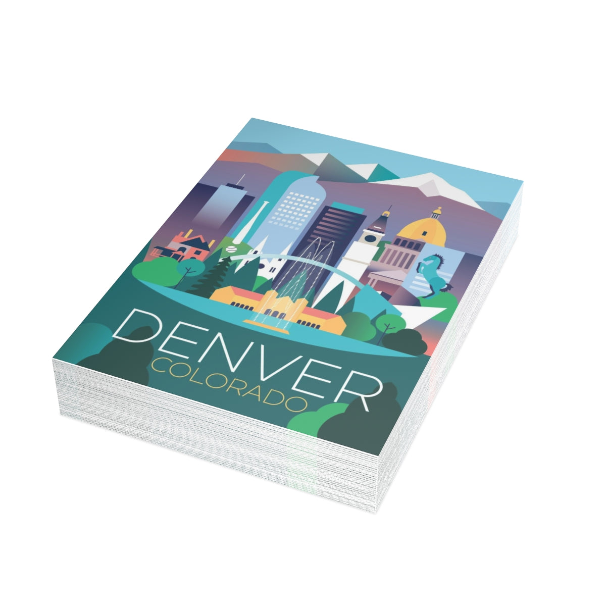 Denver Folded Matte Notecards + Envelopes (10pcs)