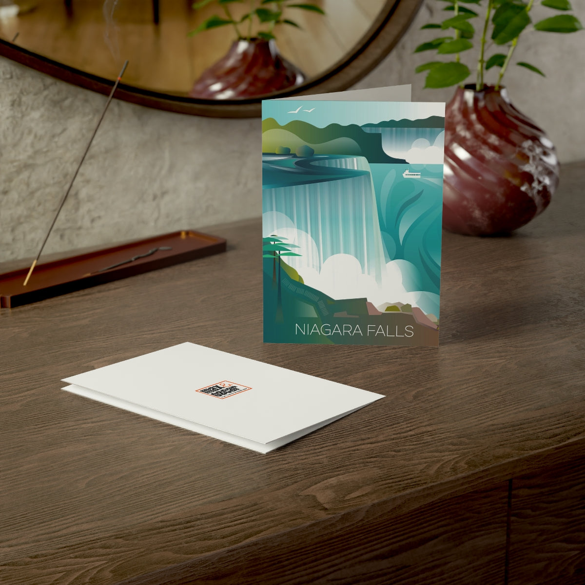 Niagara Falls Folded Matte Notecards + Envelopes (10pcs)