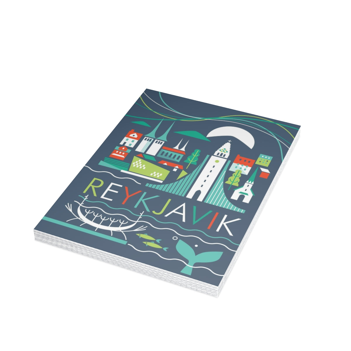 Reykjavik Folded Matte Notecards + Envelopes (10pcs)