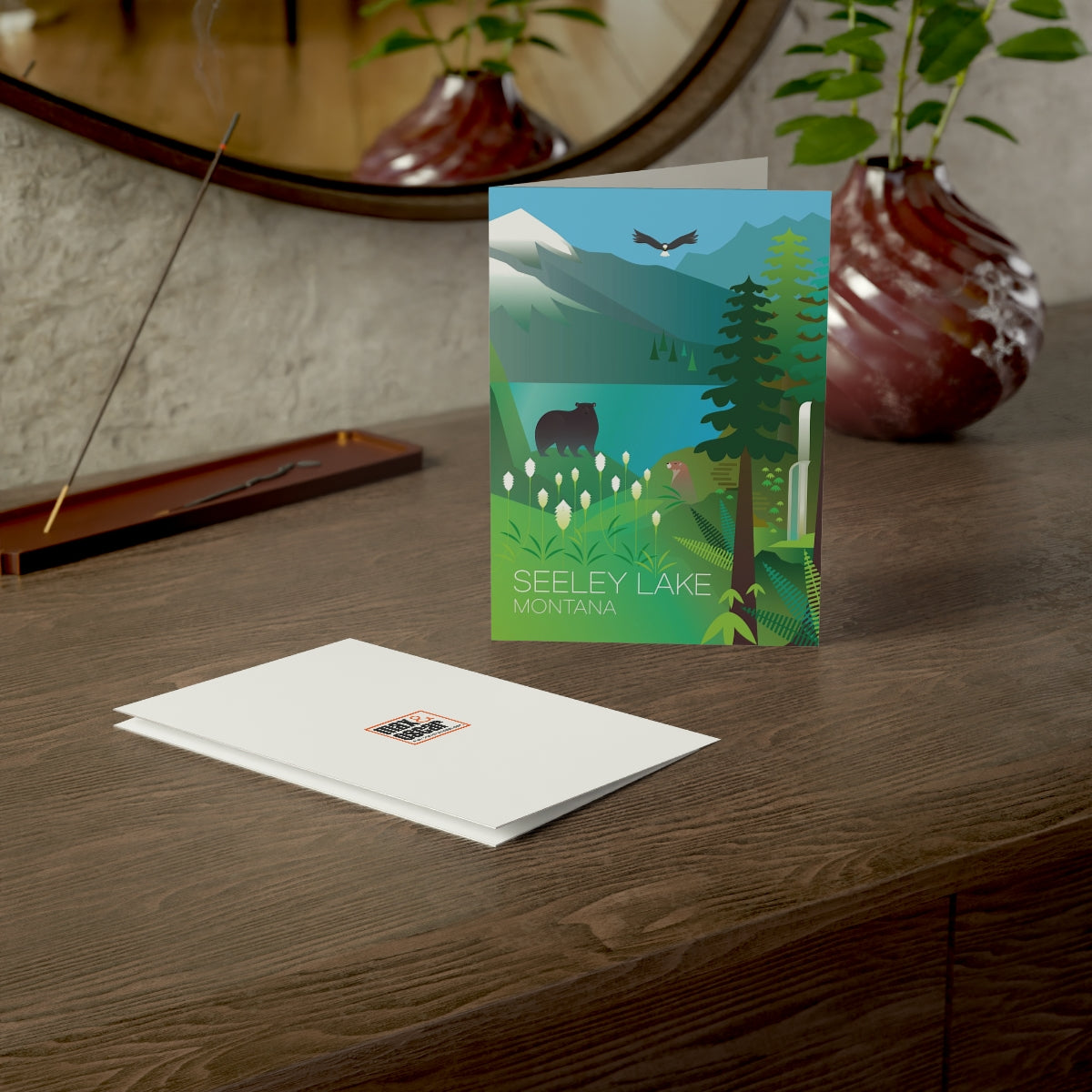 Seeley Lake Folded Matte Notecards + Envelopes (10pcs)