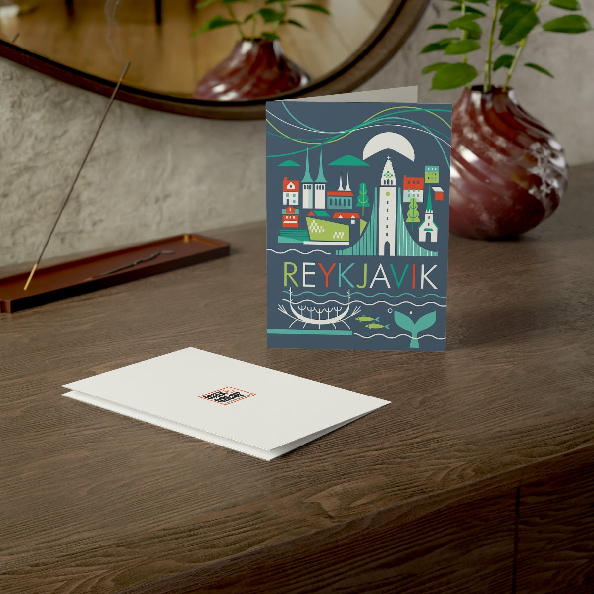 Reykjavik Folded Matte Notecards + Envelopes (10pcs)