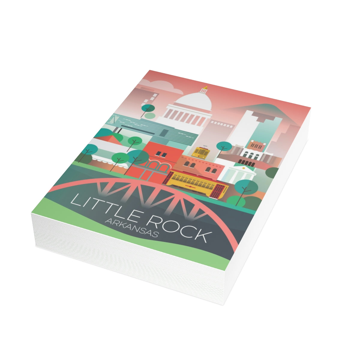 Little Rock Folded Matte Notecards + Envelopes (10pcs)