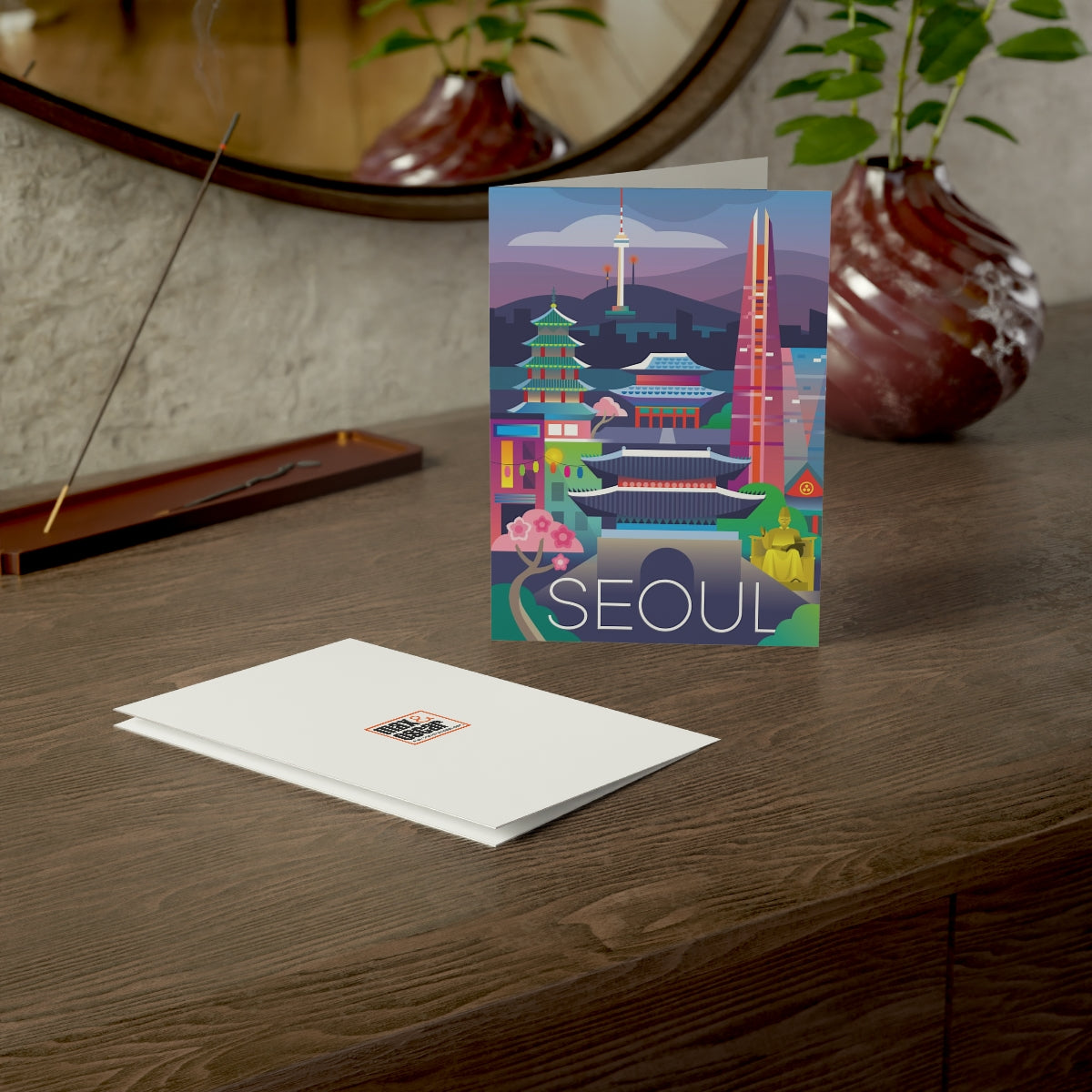 Seoul Folded Matte Notecards + Envelopes (10pcs)