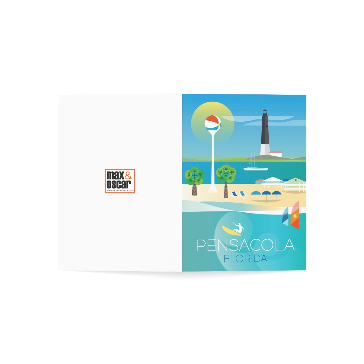 Pensacola Folded Matte Notecards + Envelopes (10pcs)