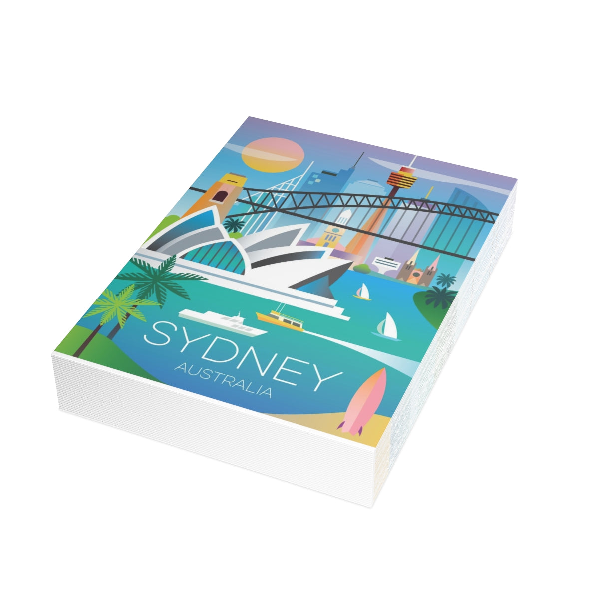 Sydney Folded Matte Notecards + Envelopes (10pcs)